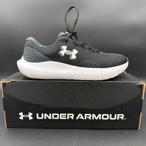 Under Armour Charged Surge 4 Mens Black Gray Running Shoes Size 10.5